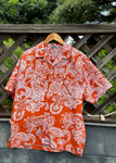 OP Orange Paisley Mono Aloha Button Up