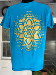 Aqua with Gold Maui Mandala Tee